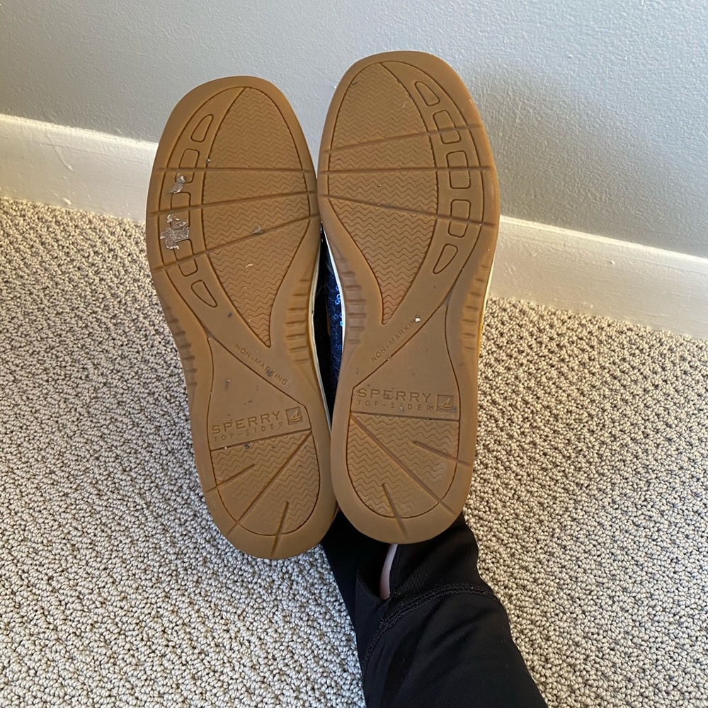 Navy Sperry Top Sider With Sequence - image 3